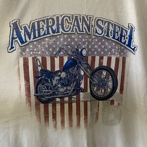 Gildan White American Steel Graphic Tee
